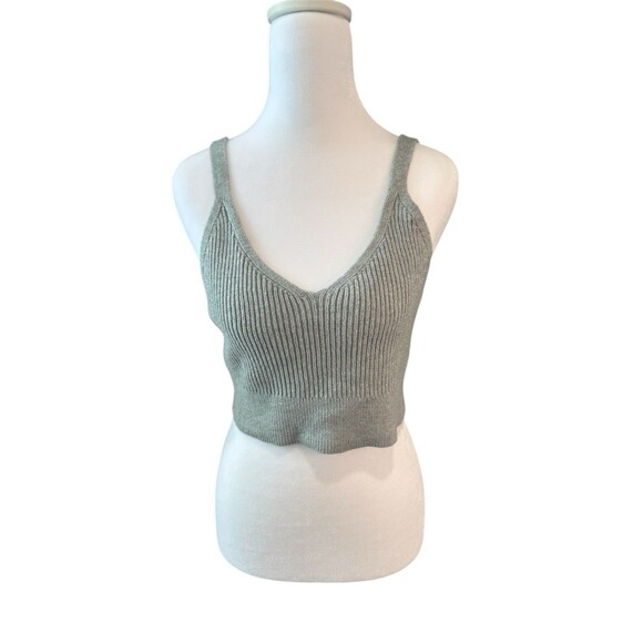 BUNDLE DEAL 🌸 2 for $15 NWOT Women’s Ribbed Grey Tank Top Size M - Picture 1 of 5